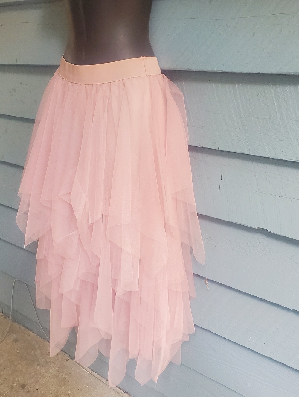 Women's Pink Layered Tulle Skirt - Picture 2 of 3
